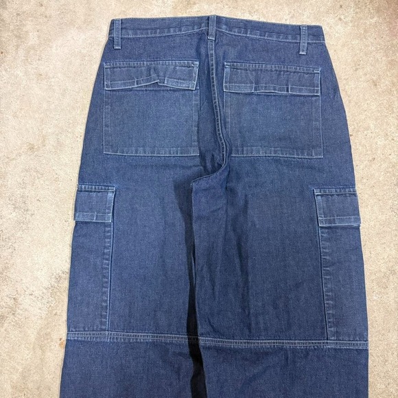 Crazy Vintage Y2K Levi's Silvertab Blue Denim Baggy Cargo Jeans Skater 34x34 - Picture 4 of 5